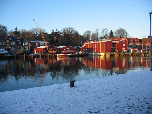 Eckernförde Hafen im Winter